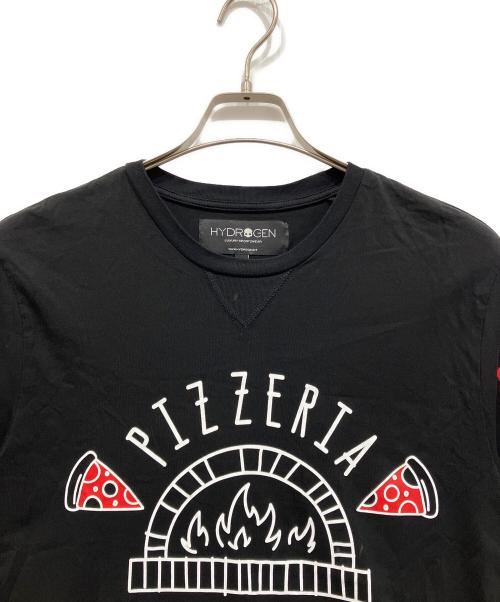 HYDROGEN（ハイドロゲン）HYDROGEN (ハイドロゲン) ホッケー LTD Tシャツ ピッツェリア TEE ブラック サイズ:Lの古着・服飾アイテム