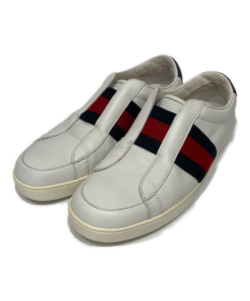 GUCCI（グッチ）GUCCI (グッチ) シェリーライン スリッポン シューズ ホワイト サイズ:7の古着・服飾アイテム