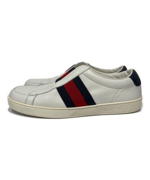GUCCI（グッチ）GUCCI (グッチ) シェリーライン スリッポン シューズ ホワイト サイズ:7の古着・服飾アイテム