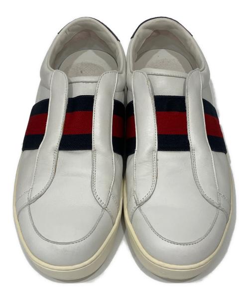 GUCCI（グッチ）GUCCI (グッチ) シェリーライン スリッポン シューズ ホワイト サイズ:7の古着・服飾アイテム