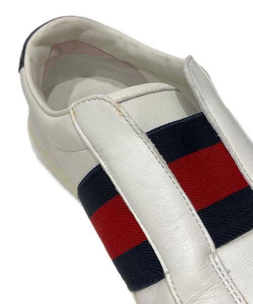 GUCCI（グッチ）GUCCI (グッチ) シェリーライン スリッポン シューズ ホワイト サイズ:7の古着・服飾アイテム