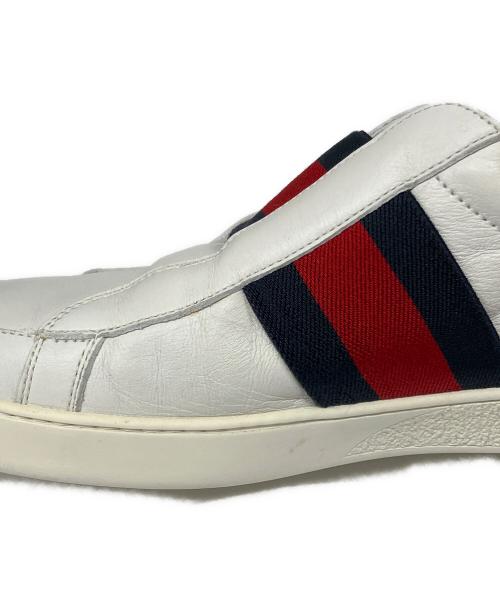 GUCCI（グッチ）GUCCI (グッチ) シェリーライン スリッポン シューズ ホワイト サイズ:7の古着・服飾アイテム