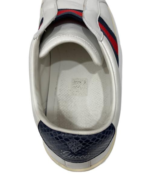 GUCCI（グッチ）GUCCI (グッチ) シェリーライン スリッポン シューズ ホワイト サイズ:7の古着・服飾アイテム