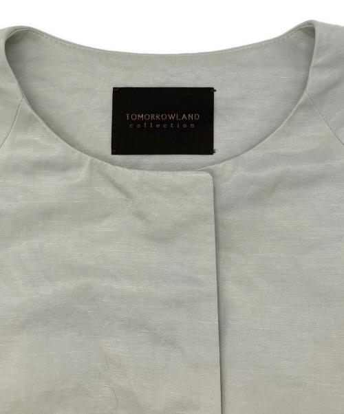 TOMORROW LAND collection（トゥモローランドコレクション）TOMORROW LAND collection (トゥモローランドコレクション) スパークツイル コクーンコート グリーン サイズ:36の古着・服飾アイテム