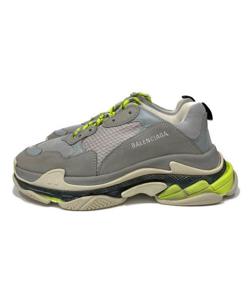 BALENCIAGA（バレンシアガ）BALENCIAGA (バレンシアガ) 18AW TRIPLE S GreyNeo ダッドスニーカー グレー×イエロー サイズ:29の古着・服飾アイテム