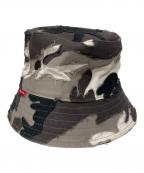 SUPREMEシュプリーム）の古着「25SS Layered Camo Crusher Snow Camo バケットハット」｜グレー