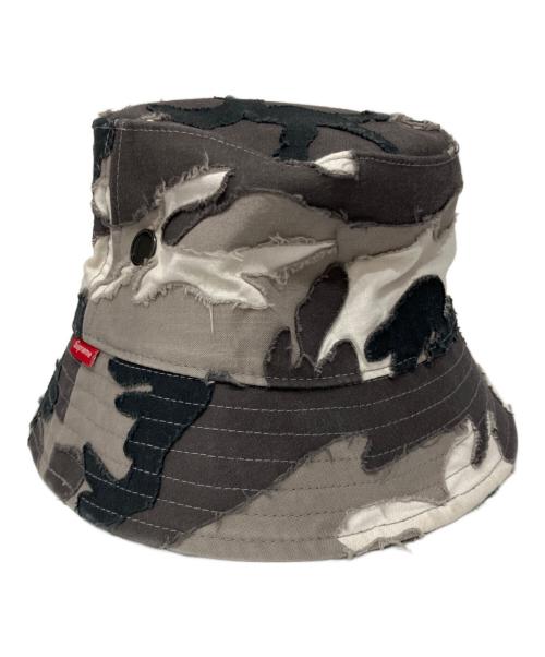SUPREME（シュプリーム）SUPREME (シュプリーム) 25SS Layered Camo Crusher Snow Camo バケットハット グレーの古着・服飾アイテム