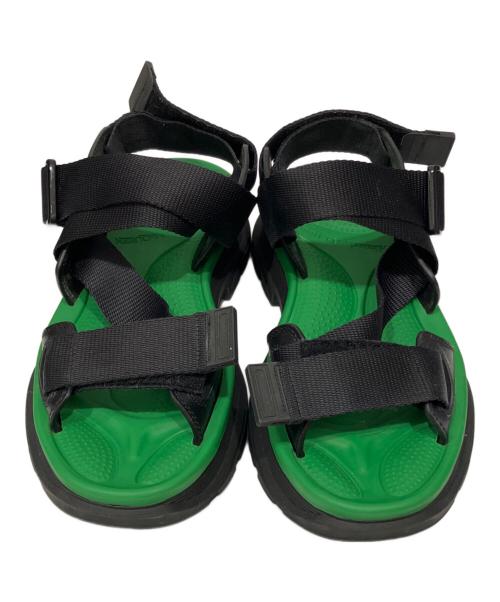 ALEXANDER McQUEEN（アレキサンダーマックイーン）ALEXANDER McQUEEN (アレキサンダーマックイーン) TREAD サンダル ブラック×グリーン サイズ:39の古着・服飾アイテム