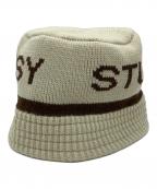 stussyステューシー）の古着「Jacquard Knit Bucket Hat」｜ベージュ