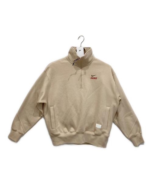 NIKE（ナイキ）NIKE (ナイキ) ハーフジップ フリース トップ ベージュ サイズ:Sの古着・服飾アイテム