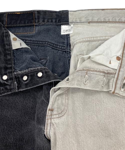 LEVI'S（リーバイス）LEVI'S (リーバイス) SUNNY SIDE UP (サニーサイドアップ) リメイク デニムパンツ グレー×ライトグレー サイズ:30の古着・服飾アイテム