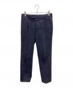 INCOTEXインコテックス）の古着「SLIM FIT タックパンツ」｜ネイビー