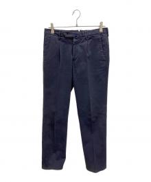 INCOTEX（インコテックス）の古着「SLIM FIT タックパンツ」｜ネイビー