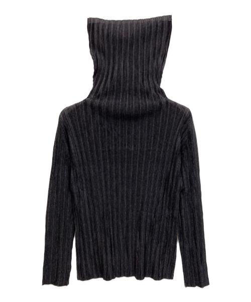 PLEATS PLEASE（プリーツプリーズ）PLEATS PLEASE (プリーツプリーズ) ハイネック長袖カットソー グレー サイズ:3の古着・服飾アイテム