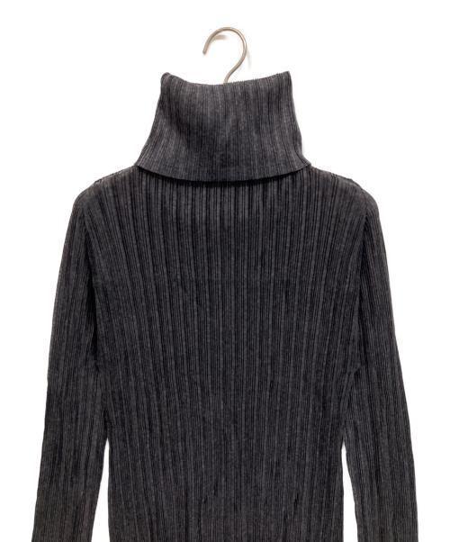 PLEATS PLEASE（プリーツプリーズ）PLEATS PLEASE (プリーツプリーズ) ハイネック長袖カットソー グレー サイズ:3の古着・服飾アイテム