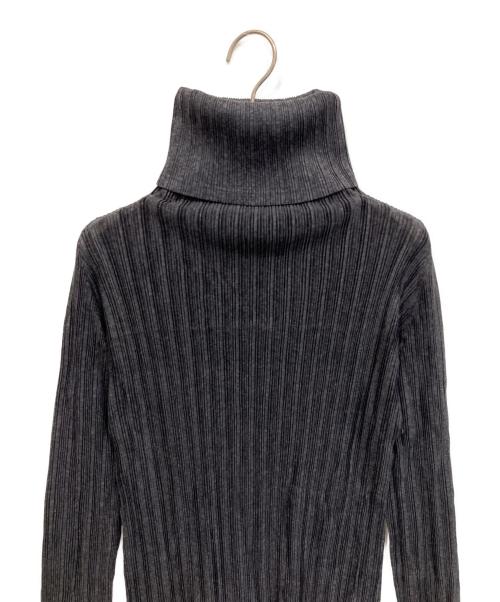 PLEATS PLEASE（プリーツプリーズ）PLEATS PLEASE (プリーツプリーズ) ハイネック長袖カットソー グレー サイズ:3の古着・服飾アイテム