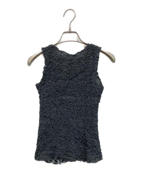me ISSEY MIYAKE（ミーイッセイ ミヤケ）me ISSEY MIYAKE (ミーイッセイ ミヤケ) シワ加工ノースリーブブラウス グレー サイズ:freeの古着・服飾アイテム