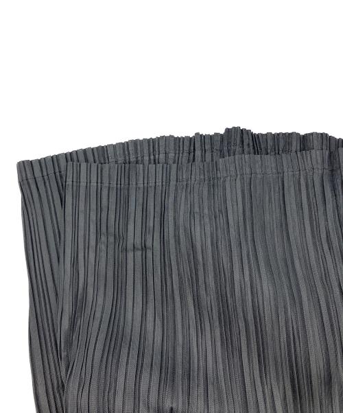 PLEATS PLEASE（プリーツプリーズ）PLEATS PLEASE (プリーツプリーズ) プリーツタックワイドパンツ グレー サイズ:3の古着・服飾アイテム