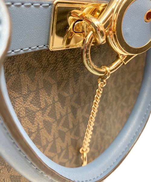 MICHAEL KORS（マイケルコース）MICHAEL KORS (マイケルコース) ハミルトン シグネチャー2WAYバッグ ブルー×ブラウンの古着・服飾アイテム