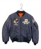 AVIREXアヴィレックス）の古着「MA-1 SPACE COMMAND フライトジャケット」｜ネイビー
