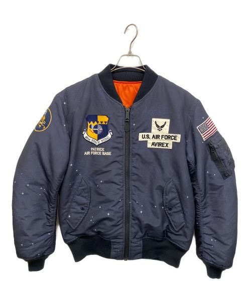 AVIREX（アヴィレックス）AVIREX (アヴィレックス) MA-1 SPACE COMMAND フライトジャケット ネイビー サイズ:XLの古着・服飾アイテム