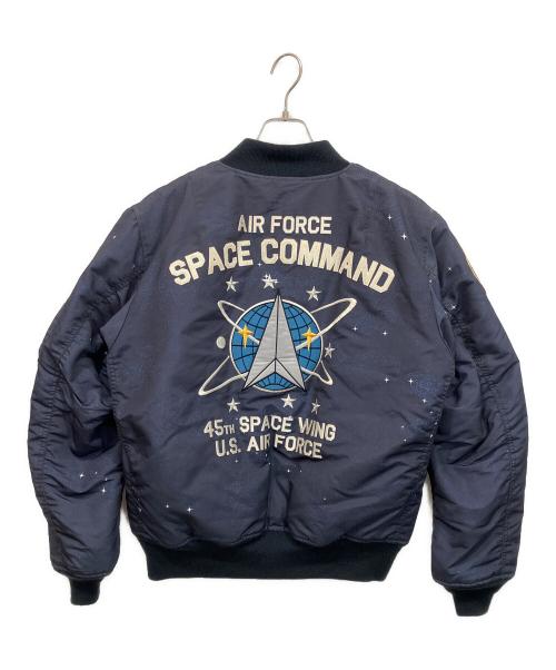 AVIREX（アヴィレックス）AVIREX (アヴィレックス) MA-1 SPACE COMMAND フライトジャケット ネイビー サイズ:XLの古着・服飾アイテム