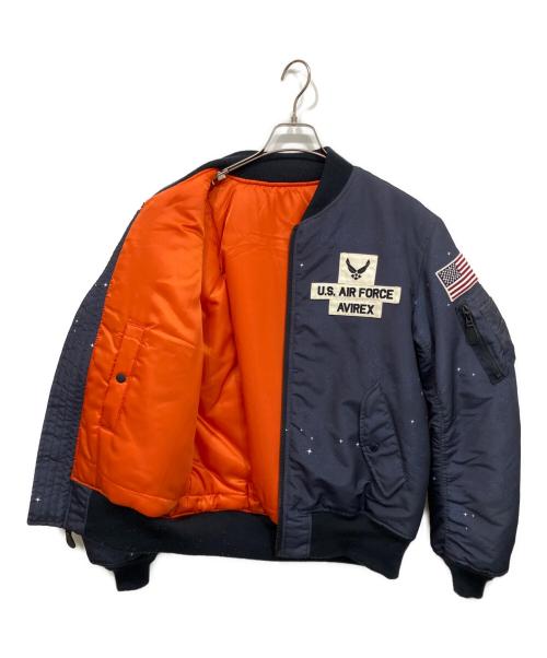 AVIREX（アヴィレックス）AVIREX (アヴィレックス) MA-1 SPACE COMMAND フライトジャケット ネイビー サイズ:XLの古着・服飾アイテム