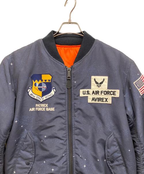 AVIREX（アヴィレックス）AVIREX (アヴィレックス) MA-1 SPACE COMMAND フライトジャケット ネイビー サイズ:XLの古着・服飾アイテム