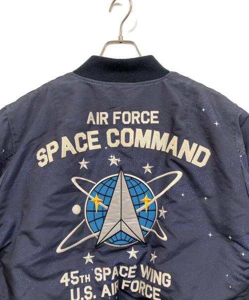 AVIREX（アヴィレックス）AVIREX (アヴィレックス) MA-1 SPACE COMMAND フライトジャケット ネイビー サイズ:XLの古着・服飾アイテム