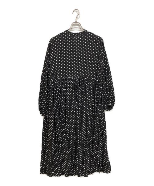 BEARDSLEY（ビアズリー）BEARDSLEY (ビアズリー) ドットギャザーワンピース ブラックの古着・服飾アイテム