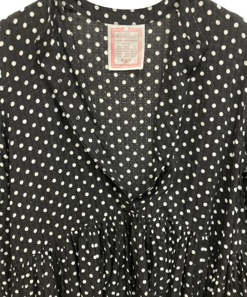 BEARDSLEY（ビアズリー）BEARDSLEY (ビアズリー) ドットギャザーワンピース ブラックの古着・服飾アイテム