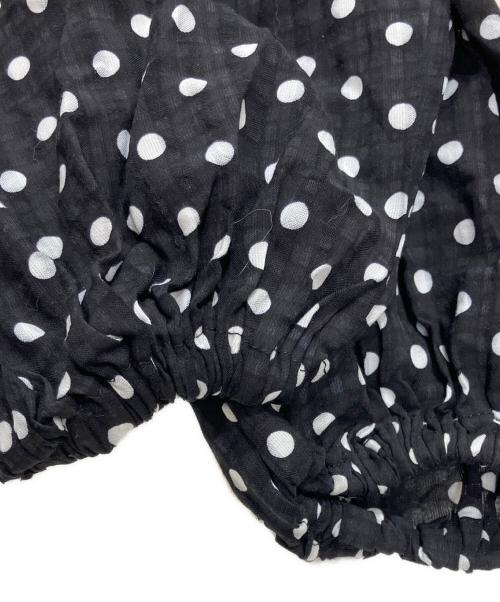 BEARDSLEY（ビアズリー）BEARDSLEY (ビアズリー) ドットギャザーワンピース ブラックの古着・服飾アイテム
