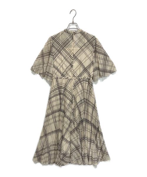 CELFORD（セルフォード）CELFORD (セルフォード) バリエーションプリーツワンピース ベージュ サイズ:38の古着・服飾アイテム