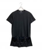 COMME des GARCONSコムデギャルソン）の古着「デザイン ロングTシャツ」｜ブラック