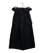 B Yohji Yamamotoビーヨウジヤマモト）の古着「コットンレーヨン ワイドパンツ」｜ブラック