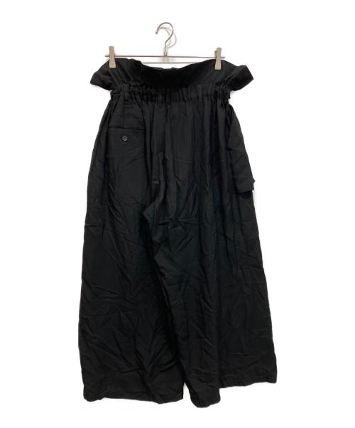 B Yohji Yamamoto（ビーヨウジヤマモト）B Yohji Yamamoto (ビーヨウジヤマモト) コットンレーヨン ワイドパンツ ブラック サイズ:1の古着・服飾アイテム