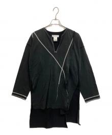 sulvam（サルバム）の古着「変形ロングカットソー」｜ブラック