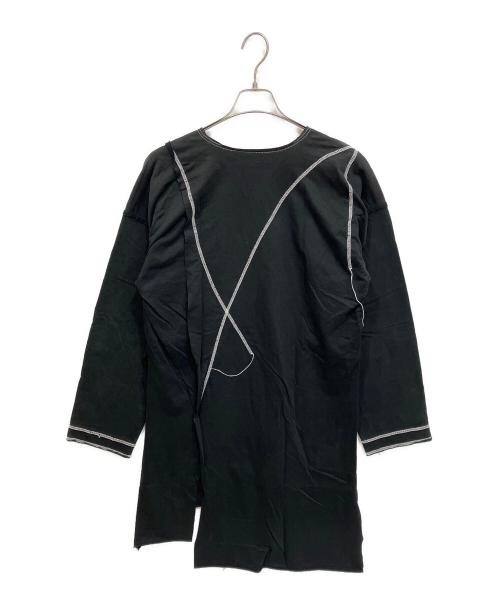 sulvam（サルバム）sulvam (サルバム) 変形ロングカットソー ブラック サイズ:表記無しの古着・服飾アイテム