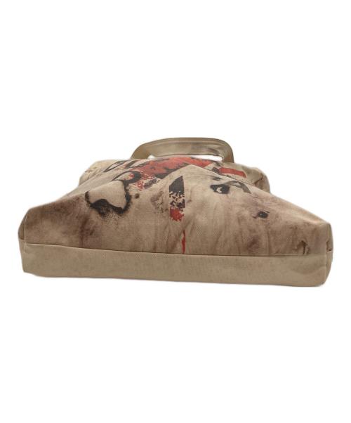 Vivienne Westwood ANGLOMANIA（ヴィヴィアンウエストウッドアングロマニア）VIVIENNE WESTWOOD ANGLOMANIA (ヴィヴィアンウエストウッドアングロマニア) ユニオンジャックプリント トートバッグ ベージュの古着・服飾アイテム