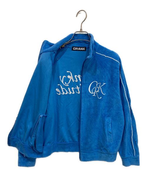 CRANK（クランク）CRANK (クランク) LOGO TERRY ZIP UP トラックジャケット スカイブルー サイズ:表記無しの古着・服飾アイテム