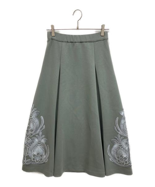 Ameri（アメリ）Ameri (アメリ) RIBBON EMBROIDERY SKIRT/リボンエンブロイダリースカート グリーン サイズ:Sの古着・服飾アイテム