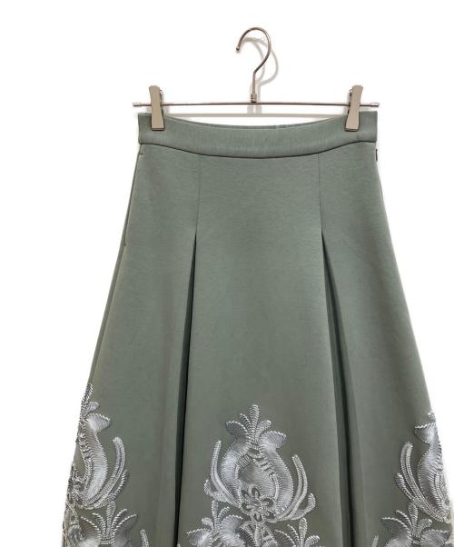 Ameri（アメリ）Ameri (アメリ) RIBBON EMBROIDERY SKIRT/リボンエンブロイダリースカート グリーン サイズ:Sの古着・服飾アイテム
