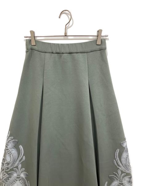 Ameri（アメリ）Ameri (アメリ) RIBBON EMBROIDERY SKIRT/リボンエンブロイダリースカート グリーン サイズ:Sの古着・服飾アイテム