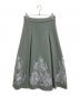 Ameri（アメリ）の古着「RIBBON EMBROIDERY SKIRT/リボンエンブロイダリースカート」｜グリーン