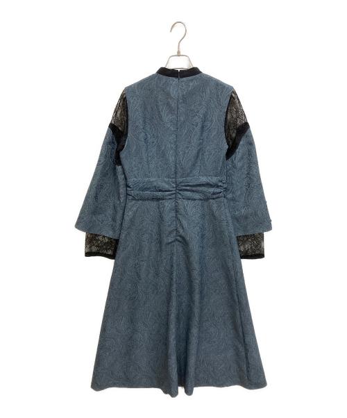 UNITED TOKYO（ユナイテッドトーキョー）UNITED TOKYO (ユナイテッドトーキョー) ペイズリージャガードワンピース ブルーの古着・服飾アイテム