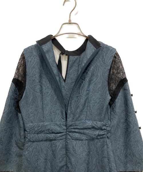 UNITED TOKYO（ユナイテッドトーキョー）UNITED TOKYO (ユナイテッドトーキョー) ペイズリージャガードワンピース ブルーの古着・服飾アイテム