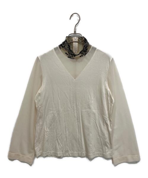 LOKITHO（ロキト）LOKITHO (ロキト) 別注レースハイネックトップス アイボリー サイズ:2の古着・服飾アイテム