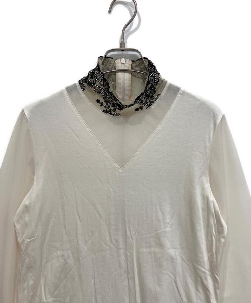 LOKITHO（ロキト）LOKITHO (ロキト) 別注レースハイネックトップス アイボリー サイズ:2の古着・服飾アイテム
