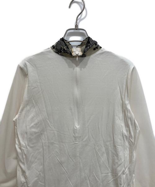 LOKITHO（ロキト）LOKITHO (ロキト) 別注レースハイネックトップス アイボリー サイズ:2の古着・服飾アイテム