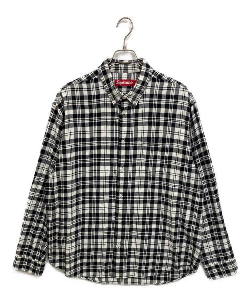 SUPREME（シュプリーム）SUPREME (シュプリーム) 25AW Plaid Flannel Shirt チェックシャツ ホワイト×ブラック サイズ:Lの古着・服飾アイテム